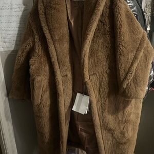 Max Mara  Brown Faux Fur Coat